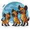 Family Of Hyenas Against A Snowy Background  Cross Stitch Pattern PDF  Instant Download 0