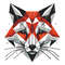 Fox Face With Pattern Cross Stitch Pattern PDF Instant Download 0