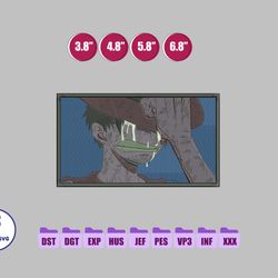 luffy crying anime embroidery design, anime embroidery design 209