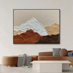 Landscape Mountain 3D Oil Painting Hand Painted Canvas Abstract Home Wall Art