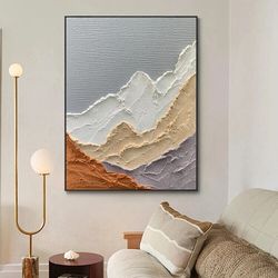 Mountain Abstract Landscape 3D Oil Painting Hand Painted Canvas Home Wall Art