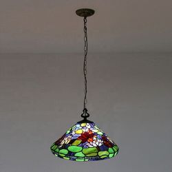 16 inch Flower Art Tiffany Lamp Stained Glass Bedroom Decoration Handmade Light
