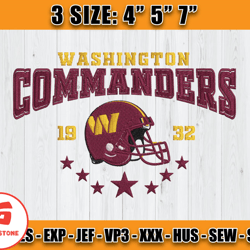 Washington Commanders Football Embroidery Design, Brand Embroidery, NFL Embroidery File, Logo Shirt 48