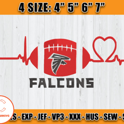 Atlanta Falcons Embroidery, NFL Falcons Embroidery, NFL Machine Embroidery Digital, 4 sizes Machine Emb Files-04-Clasqui