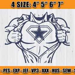 Supperman Dallas cowboys Embroidery, Supperman Embroidery, Dallas Logo, Sport Embroidery D5 - Clasquinsvg