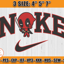 cartoon deadpool embroidery design, nike deadpool machine embroidery pattern