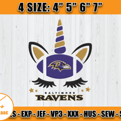 Ravens Embroidery, Unicorn Embroidery, NFL Machine Embroidery Digital, 4 sizes Machine Emb Files -23-Krabbe