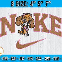 cute skye fashion, nike embroidery, paw patrol embroidery