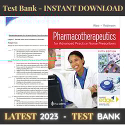 test bank pharmacotherapeutics for advanced practice nurse prescribers 5th edition woo robinson test bank