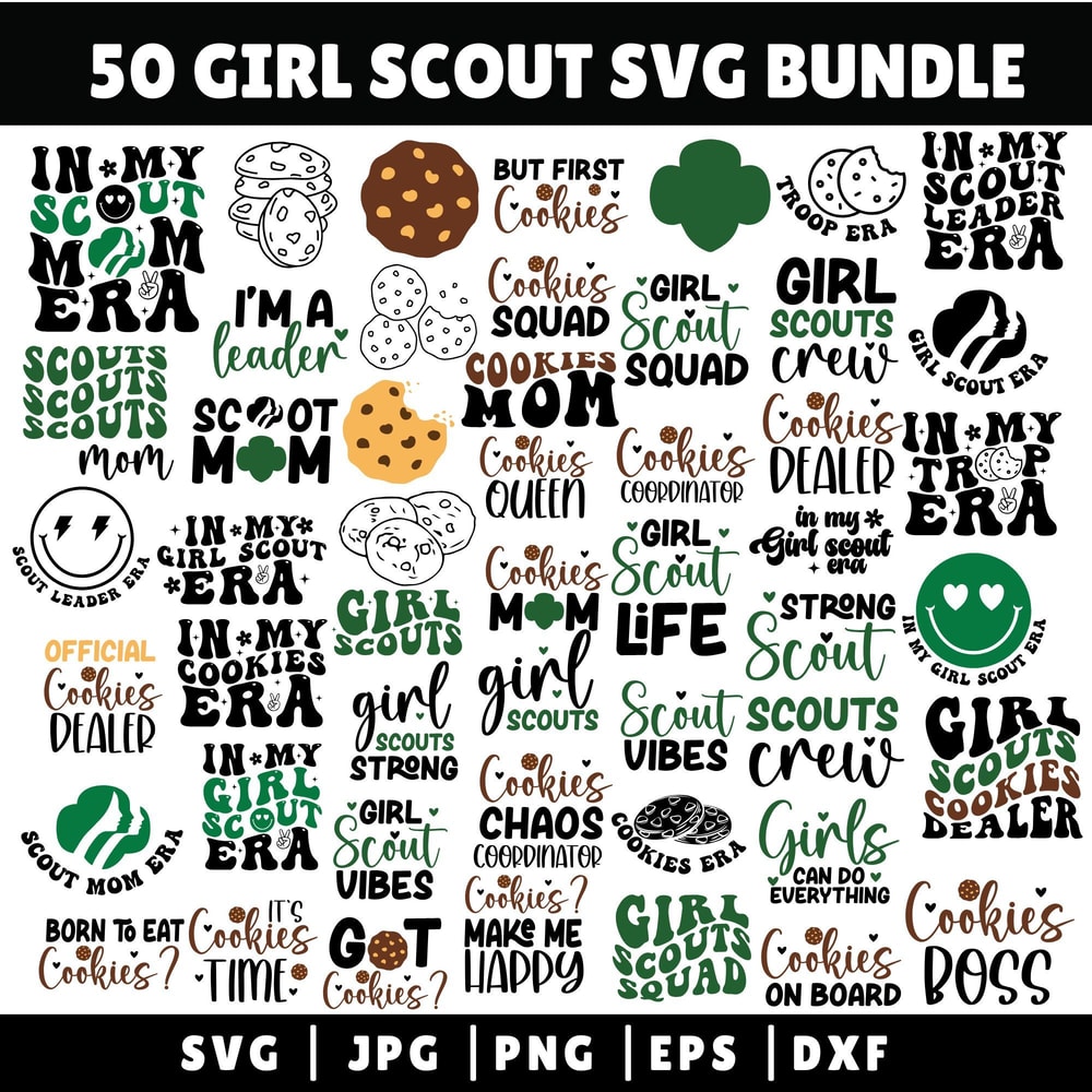 Girl Scout Bundle Girl Scout Cookies SVG Girl Scout Cookie Table Cover Girl Scout Cookie Sign Girl 0