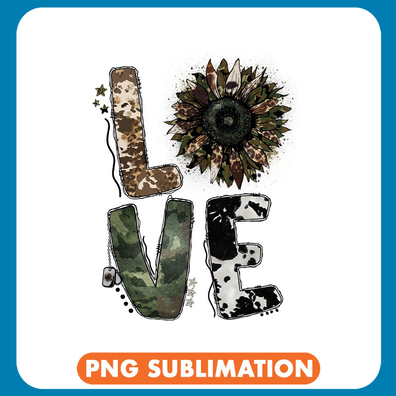Love Military Camo Dog Tags Sunflower copy .jpg