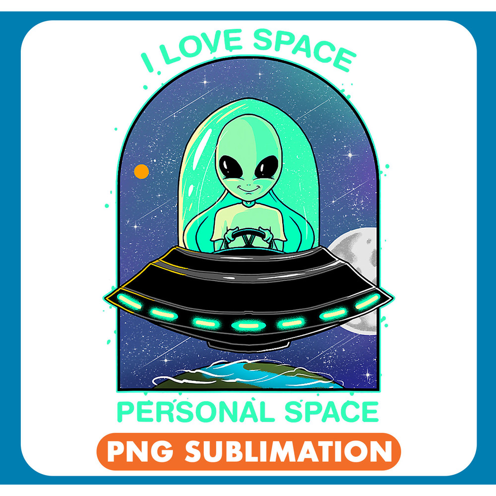 Aliens I Love Space UFO Alien Galaxy Planet Sci Fi Pastel Goth38 .jpg