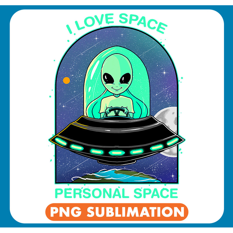 Aliens I Love Space UFO Alien Galaxy Planet Sci Fi Pastel Goth38 .jpg