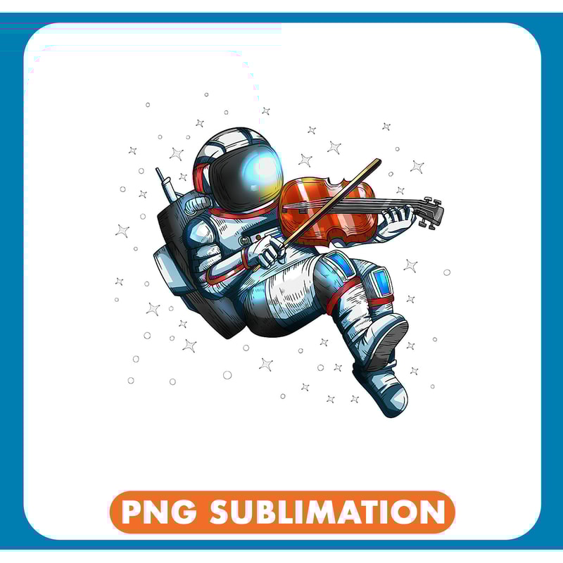 Astronauts Music Violin Player Cosmonaut Violin Instruments .jpg