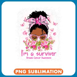 bc breast cancer messy bun im a survivor breast cancer awareness 86 cancer png