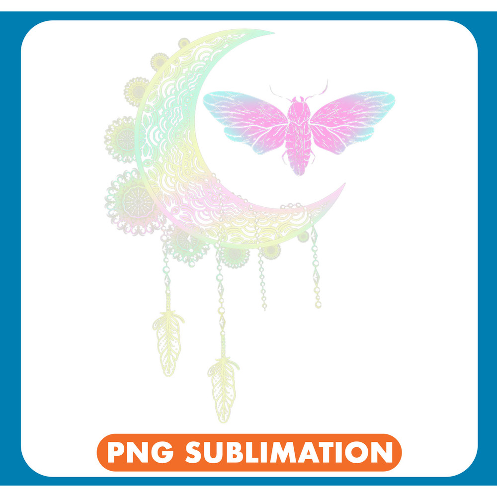 Boho Crescent Moon Moth Insect Animal Astrology Pastel Goth .jpg
