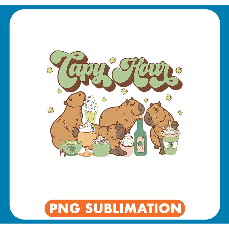 Capybara Lover Capy Hour St Patricks Day Irish Shamrock Capybara Lover .jpg
