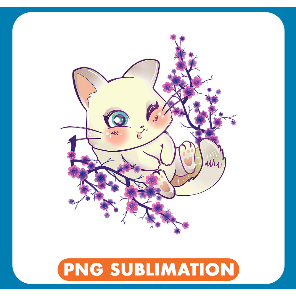Cat Paws Japanese Cherry Sakura Tree Kawaii Kitten Flower Blossom .jpg
