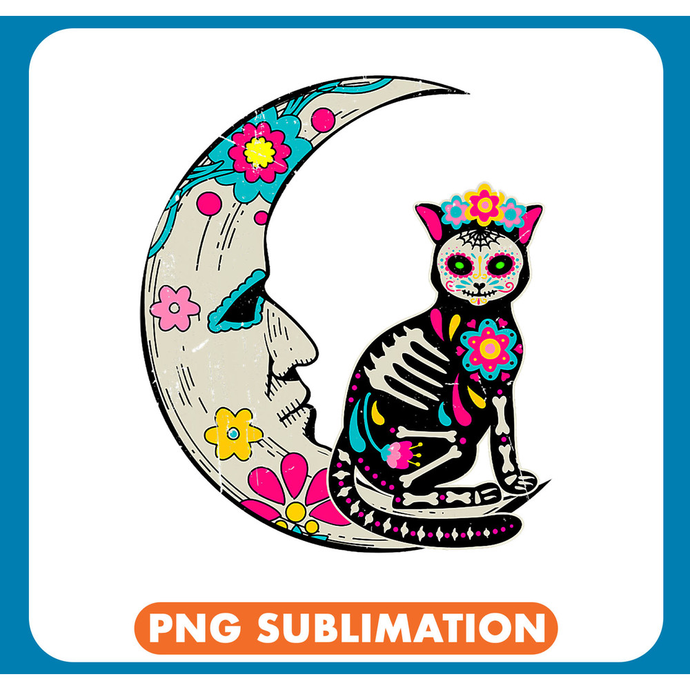 Cat Paws Sugar Skull Cat Moon Dia De Los Muertos Mexican Day of Dead .jpg