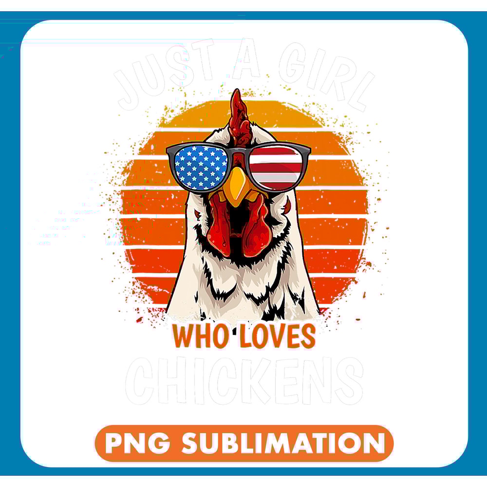 Chicken Poultry Just a Girl who Loves Chickens Youth Chicken Design for Girl .jpg