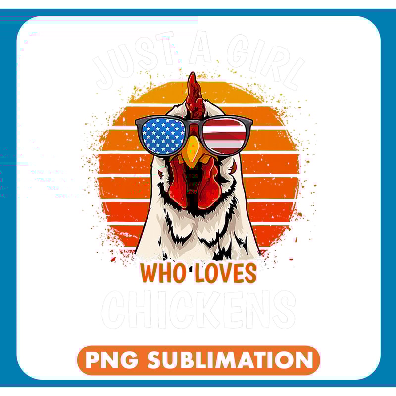 Chicken Poultry Just a Girl who Loves Chickens Youth Chicken Design for Girl .jpg