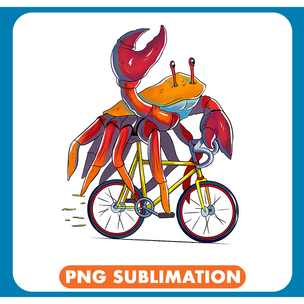 Crabs Riding Bicycle Cute Biker Cyclist Cycling .jpg
