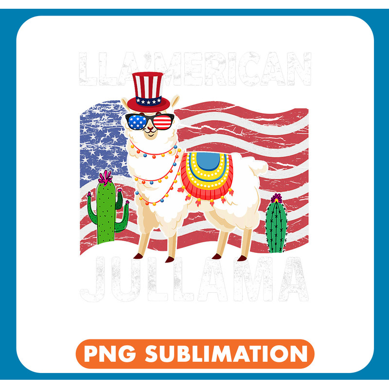 Cute USA Patriotic Llama Animal Lovers Funny America July 4 .jpg