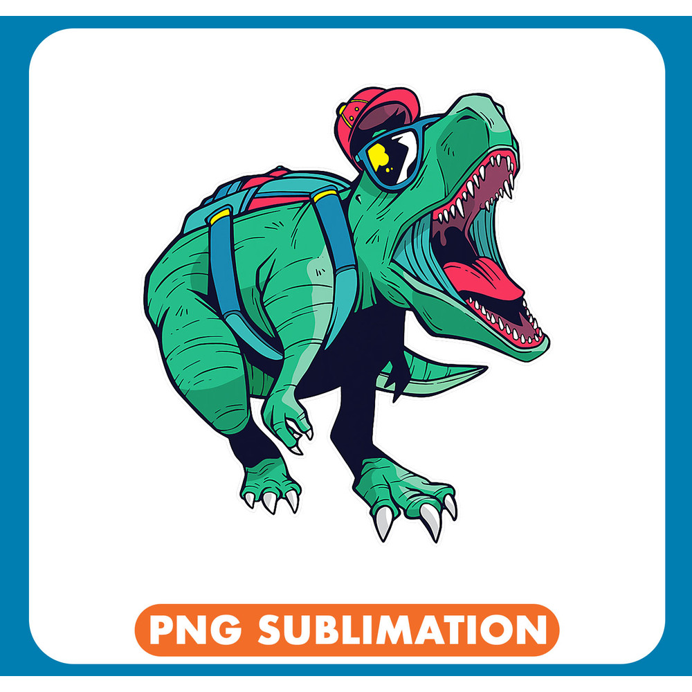 Dinosaur Dino Back to School Roar TRex Dinosaur Sunglasses and Backpack .jpg