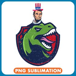 dinosaur dino funny 4th of july tshirt abe lincoln riding a dinosaur png