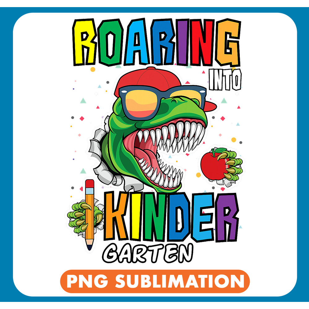 Dinosaur Dino Funny Roaring Kindergarten Dinosaur Back To School For Kids .jpg