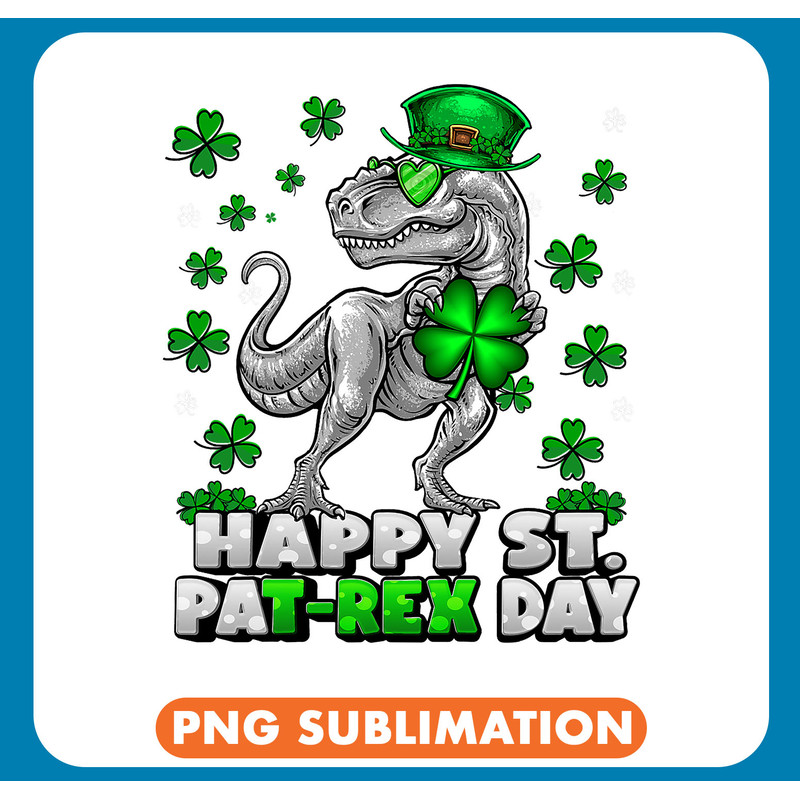 Dinosaur Dino Kids Happy Pat Rex Day Dinosaur St Patricks Day Boys Kids 1 .jpg