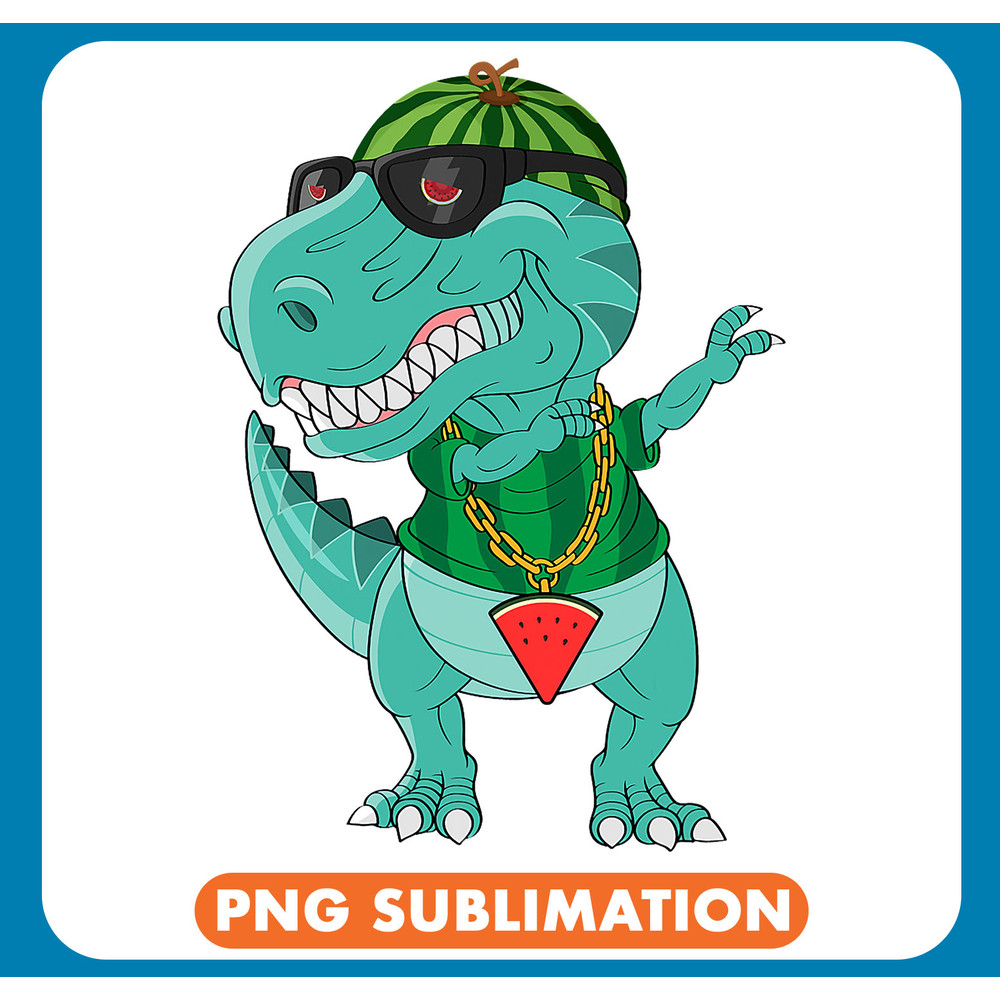 Dinosaur Dino Watermelon Dinosaur Melon TRex Kids .jpg