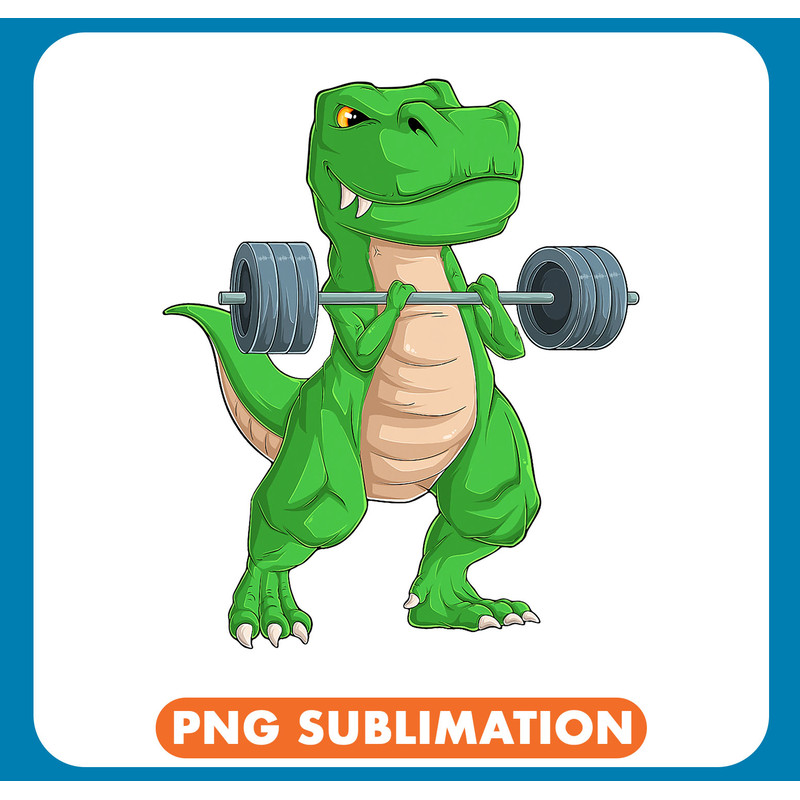 Dinosaur Dino Weightlifting T Rex Fitness Gym Workout Deadlift 8 .jpg