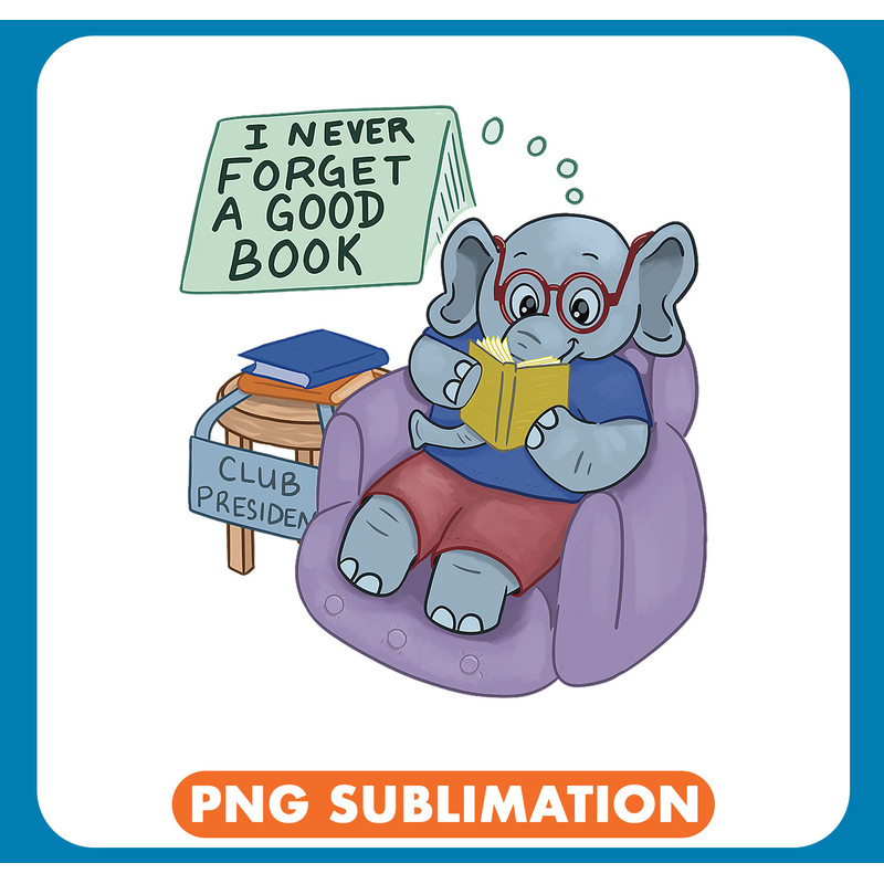 Elephants Lover Book Club President Elephant .jpg