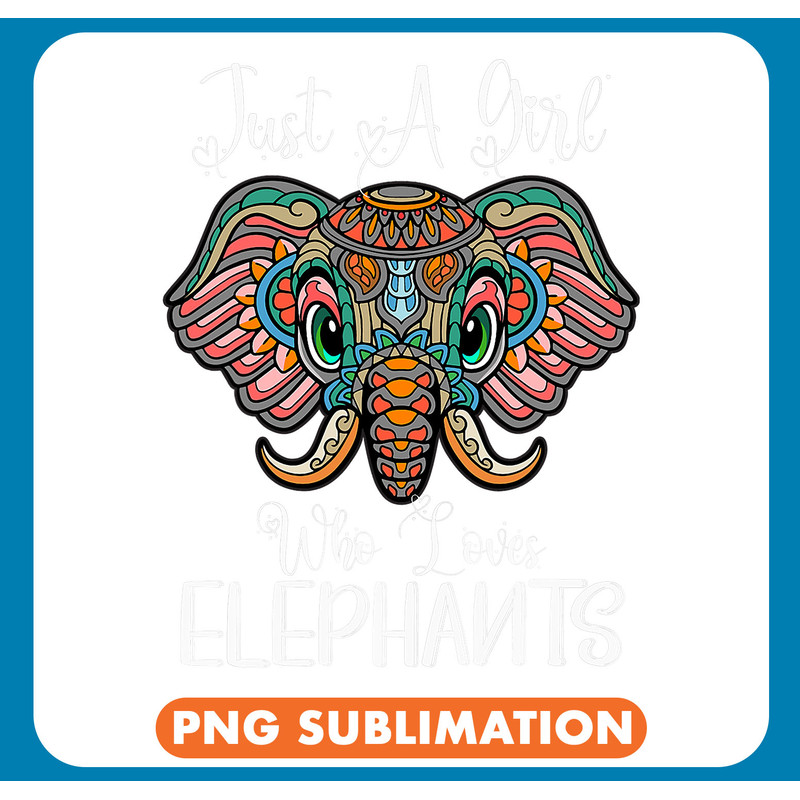 Elephants Lover Just a Girl Who Loves Elephants Elephant Gift for Kids .jpg