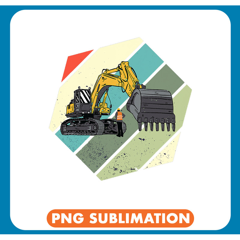 Excavator Ex Hexa Retro Digging Construction Vehicle Backhoe .jpg