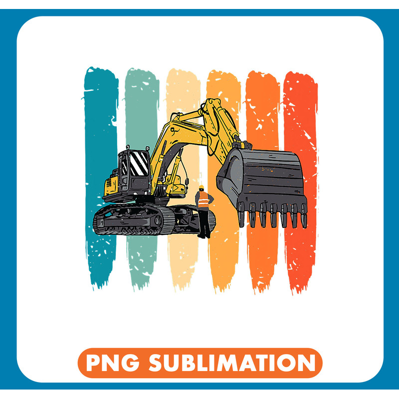 Excavator Ex Retro Excavator Digging Backhoe Construction Vehicle .jpg