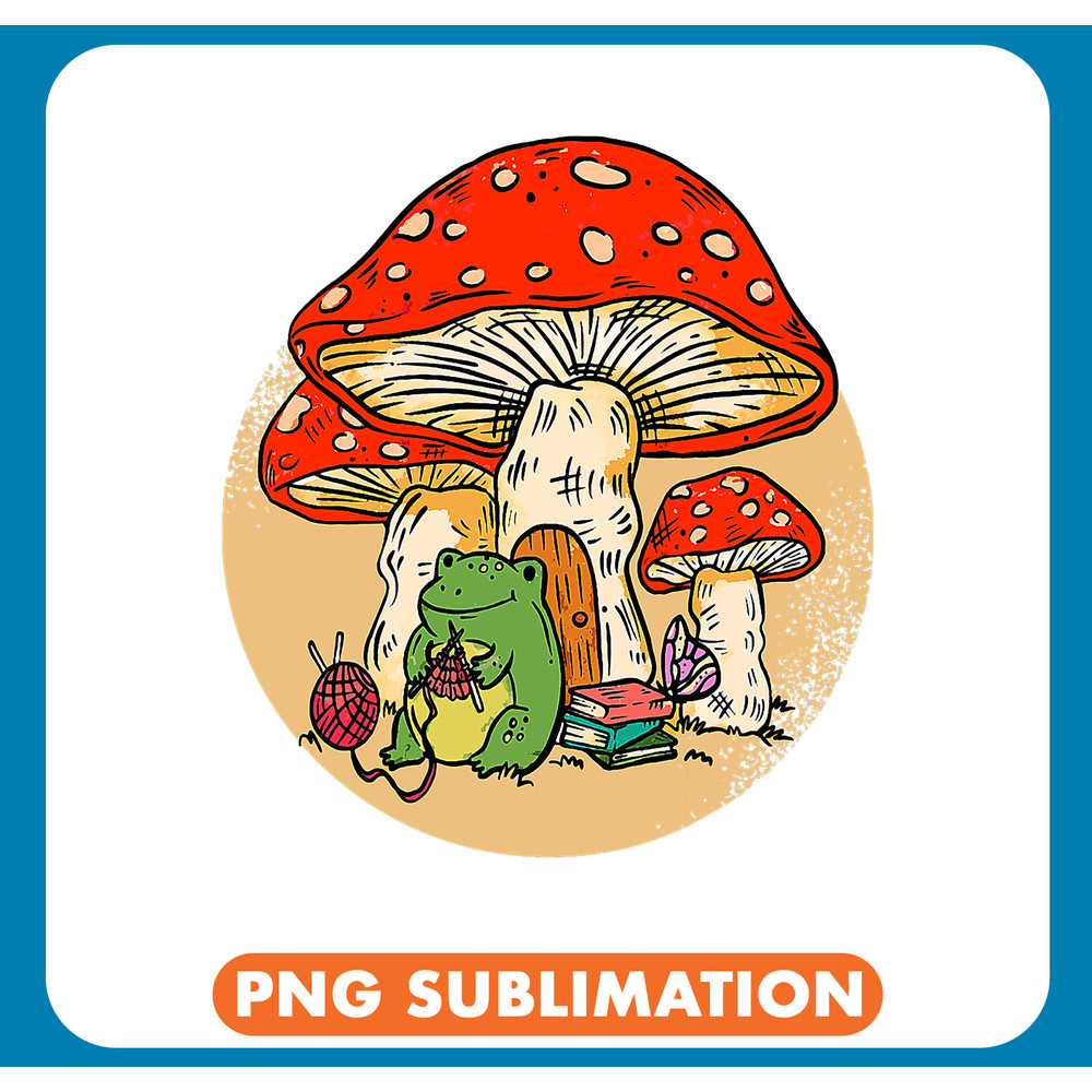 Frog Gift Cute Cottagecore Aesthetic Frog Mushroom .jpg