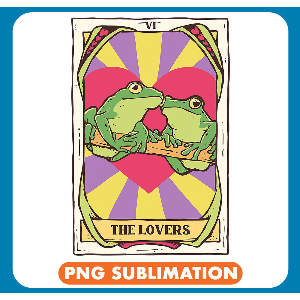 Frog Gift The Lovers Frog Toad Tarot Card Fortuneteller Frog Lover 418 .jpg
