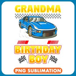 grandma of the birthday boy race car racing party family png