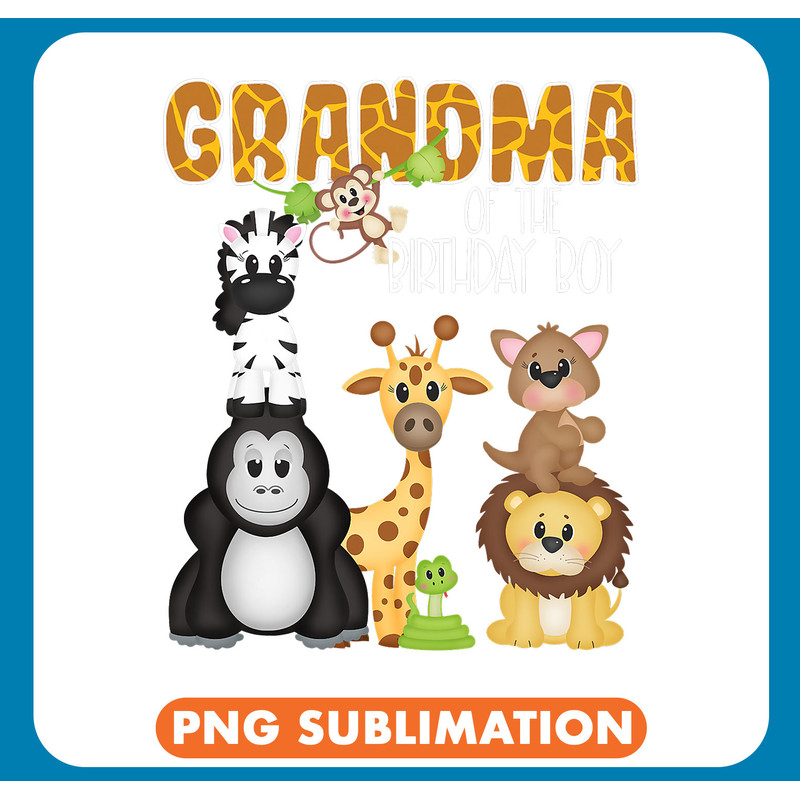 Grandma Of The Birthday Boy Zoo Theme Birthday Safari Animal 21 .jpg