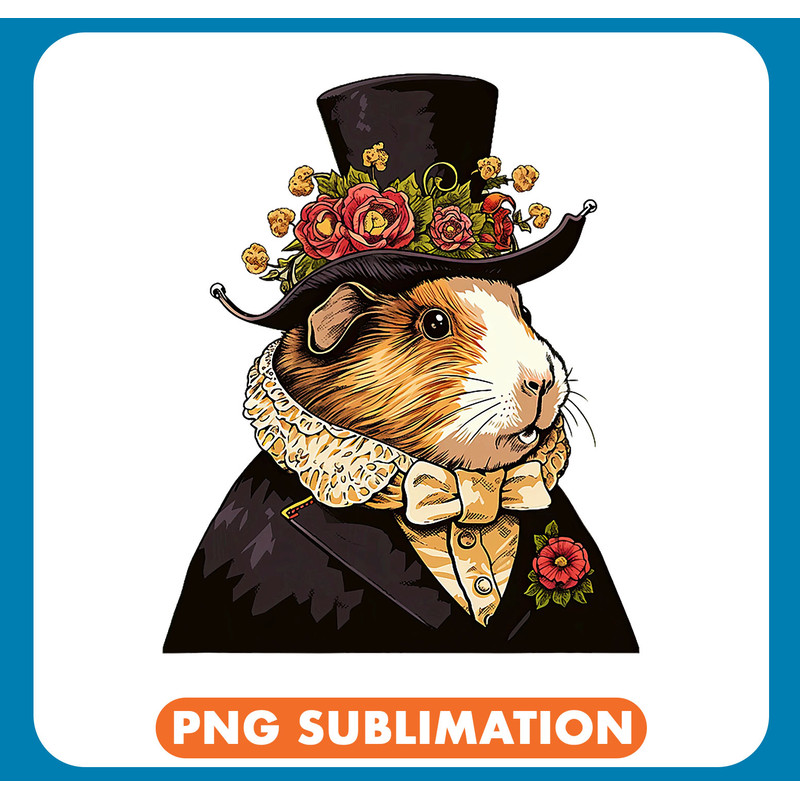 Guinea Pig English Gentleman Funny Pet Victorian .jpg