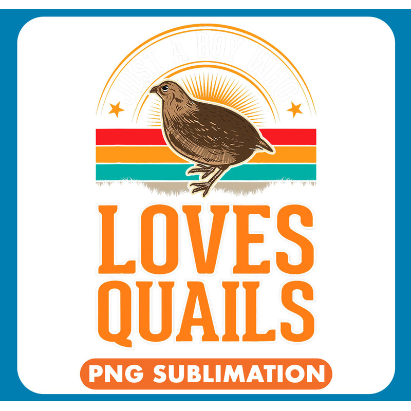 Just a boy who loves Quails Quail Farmer .jpg