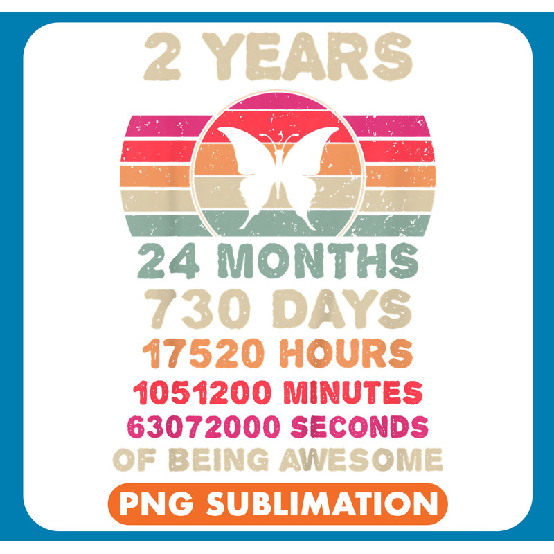 Kids 2 Year Old Butterfly Second Butterfly 2 Birthday Boy Girl .jpg