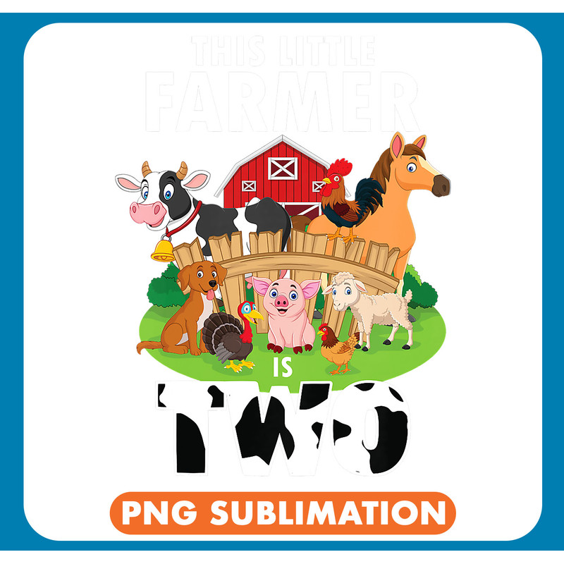 Kids 2 Years Old Boy Farmer 2nd Birthday Farm Animals Kids .jpg