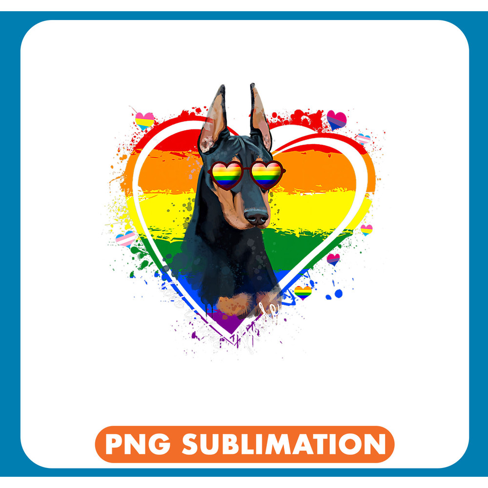 LGBT Pride Doberman Rainbow Heart Gay Pride LGBT Tshirt Dog Lover .jpg