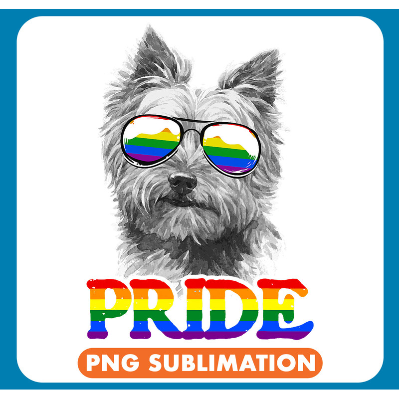 LGBT Pride Yorkshire Terrier Yorkie Dog Gay Pride Rainbow LGBTQ 3 .jpg