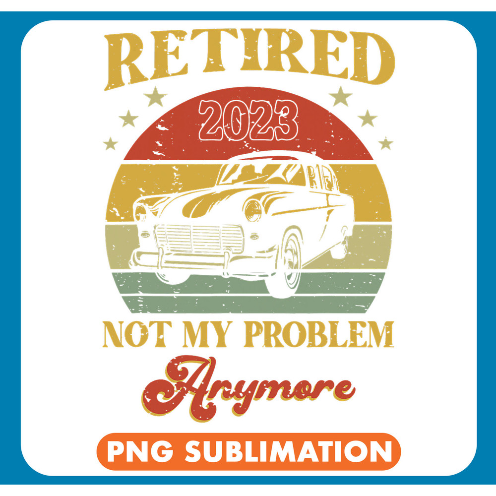 Mens Retired Papa 2023 Shirt Classic Car Lovers Retirement Dad 2 .jpg