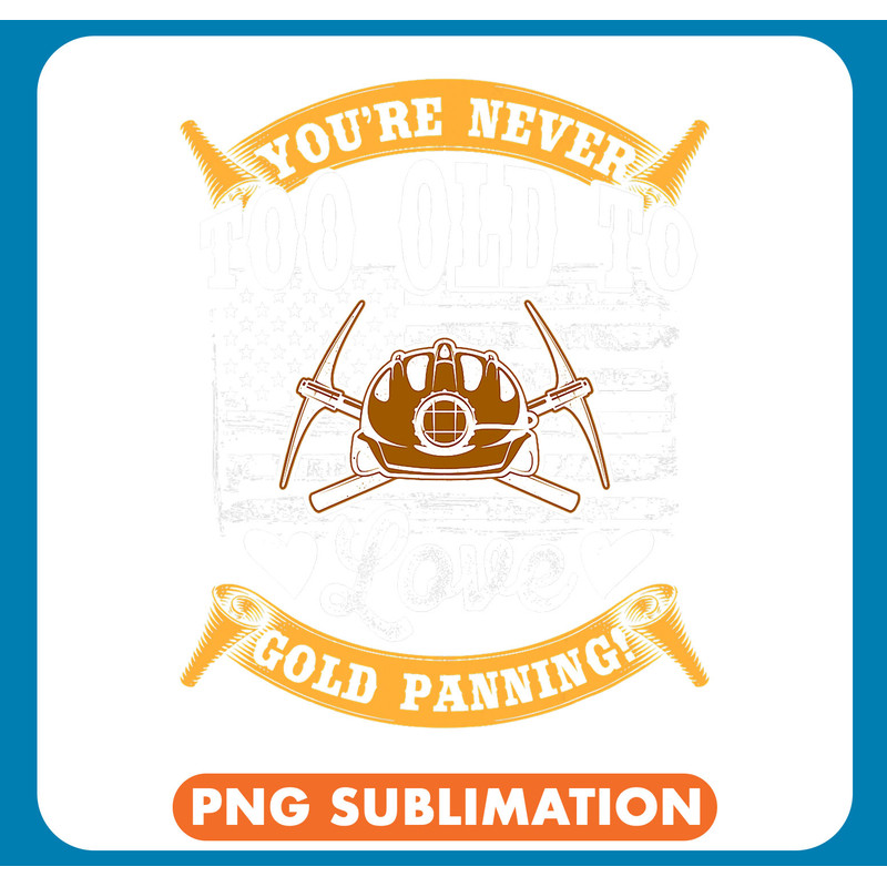 Miner Job Gold Panning Mining American Flag USA Prospector Miner .jpg