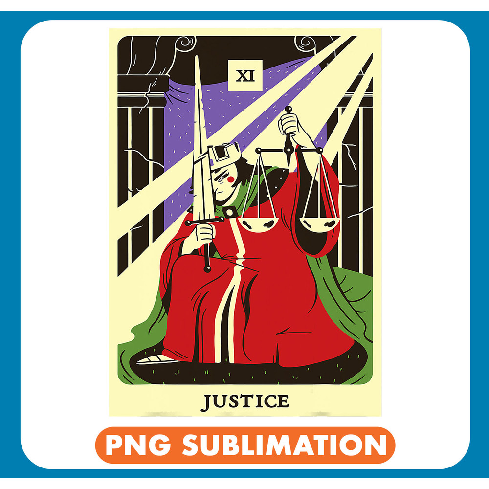 Modern Witch Colorful Justice XI Major Arcana Tarot .jpg